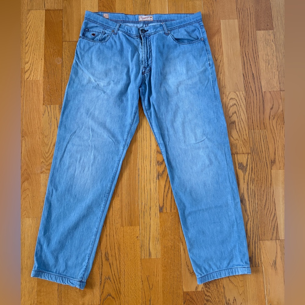 Men's Marco Pescarolo Lightweight Blue Relaxed Jeans W36 - Picture 3 of 14